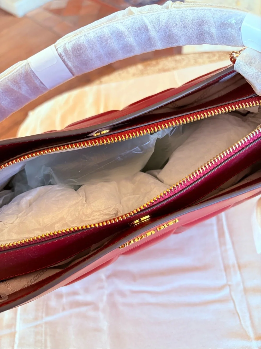 Michael Kors Quilted Shoulder Bag - Burgundy